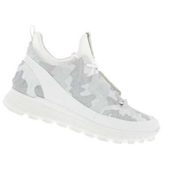 Women's Ecco Exostrike Low Sneakers White | SG 221MQZ